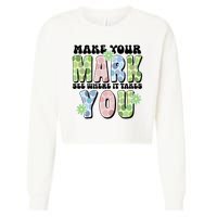 Mark Your Mark See Where It Takes You Dot Day Cropped Pullover Crew