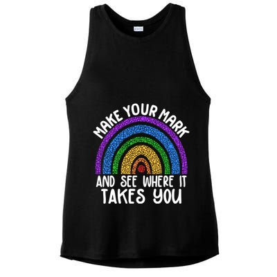 Make Your Mark And See Where It Takes You International Dot Day Ladies PosiCharge Tri-Blend Wicking Tank