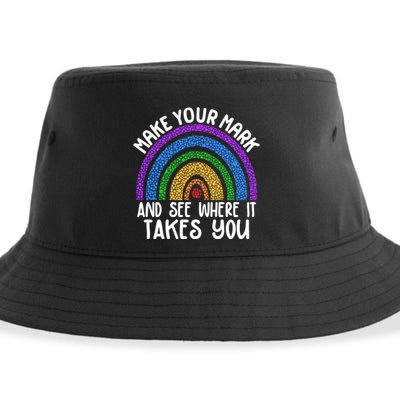 Make Your Mark And See Where It Takes You International Dot Day Sustainable Bucket Hat