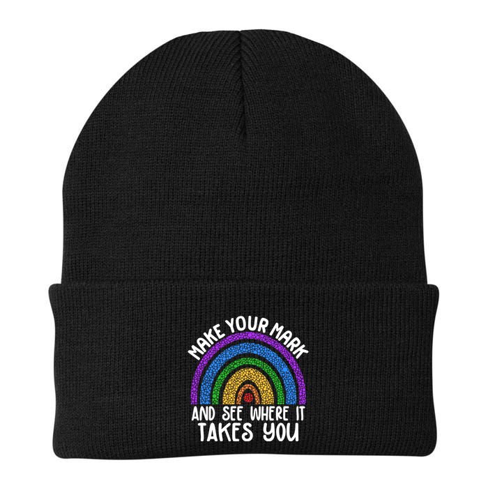 Make Your Mark And See Where It Takes You International Dot Day Beanie