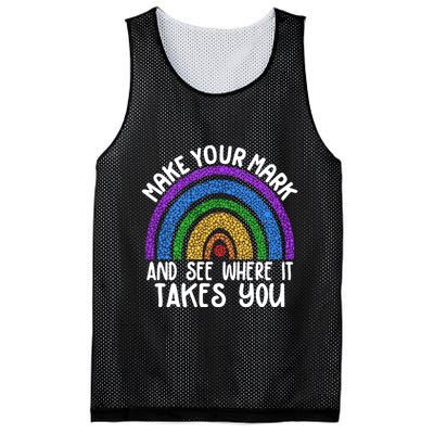 Make Your Mark And See Where It Takes You International Dot Day Mesh Reversible Basketball Jersey Tank