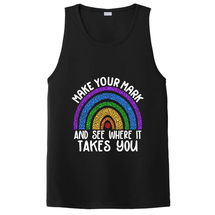 Make Your Mark And See Where It Takes You International Dot Day PosiCharge Competitor Tank