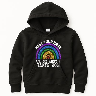 Make Your Mark And See Where It Takes You International Dot Day Kids Hoodie