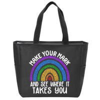 Make Your Mark And See Where It Takes You International Dot Day Zip Tote Bag