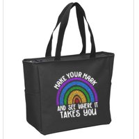 Make Your Mark And See Where It Takes You International Dot Day Zip Tote Bag