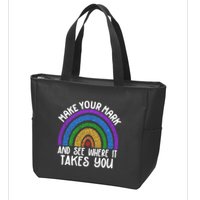 Make Your Mark And See Where It Takes You International Dot Day Zip Tote Bag