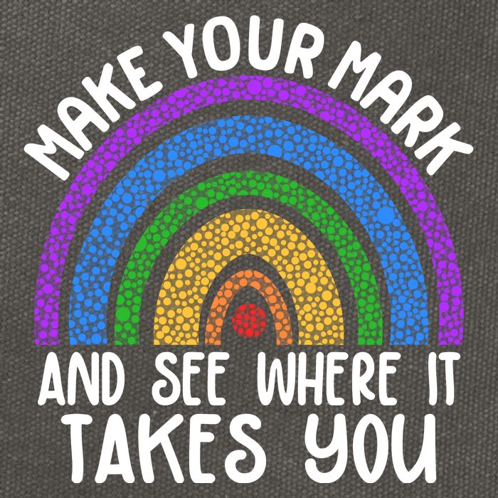 Make Your Mark And See Where It Takes You International Dot Day Cotton Canvas Backpack