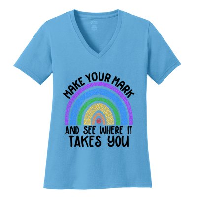 Make Your Mark And See Where It Takes You International Dot Day Women's V-Neck T-Shirt