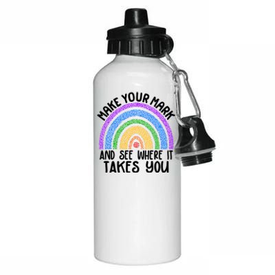 Make Your Mark And See Where It Takes You International Dot Day Aluminum Water Bottle