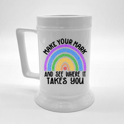 Make Your Mark And See Where It Takes You International Dot Day Beer Stein