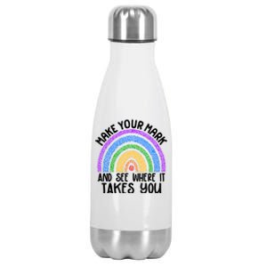 Make Your Mark And See Where It Takes You International Dot Day Stainless Steel Insulated Water Bottle