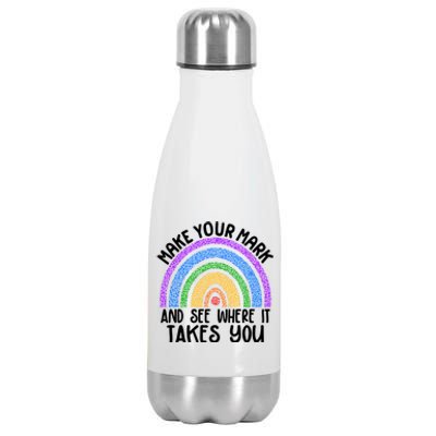 Make Your Mark And See Where It Takes You International Dot Day Stainless Steel Insulated Water Bottle