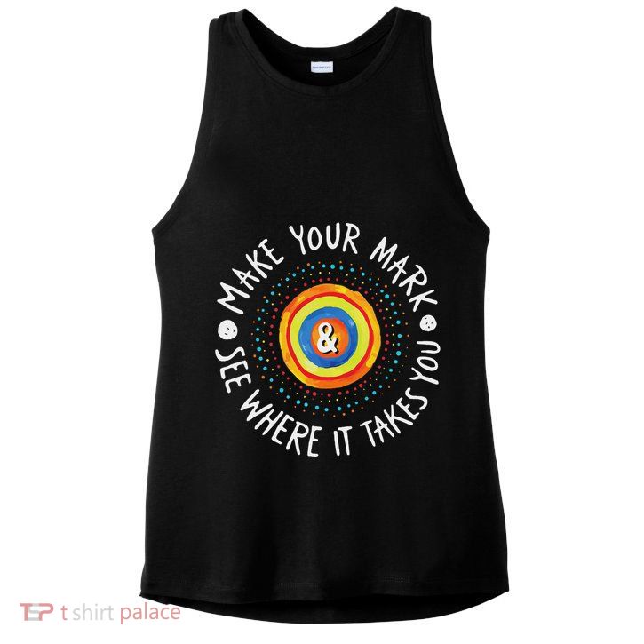 Make Your Mark International Dot Day Girls Boys Colorful Ladies PosiCharge Tri-Blend Wicking Tank