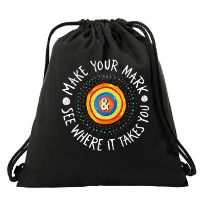 Make Your Mark International Dot Day Girls Boys Colorful Drawstring Bag