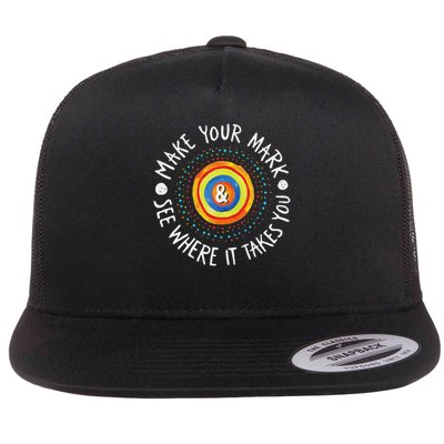 Make Your Mark International Dot Day Girls Boys Colorful Flat Bill Trucker Hat