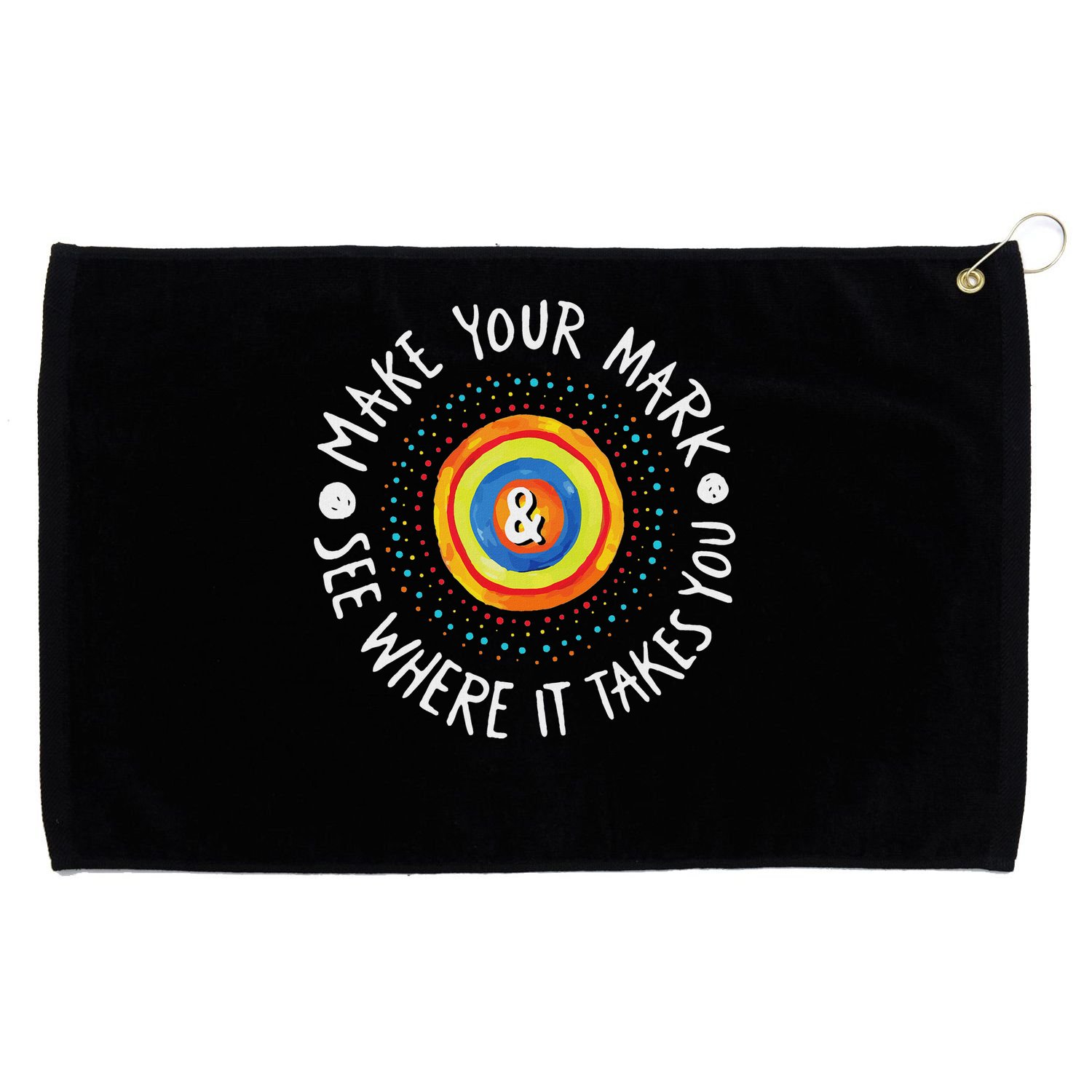 Make Your Mark International Dot Day Girls Boys Colorful Grommeted Golf Towel