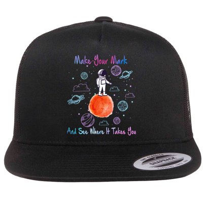 Make Your Mark And See Where It Takes You The Dot Gift Flat Bill Trucker Hat