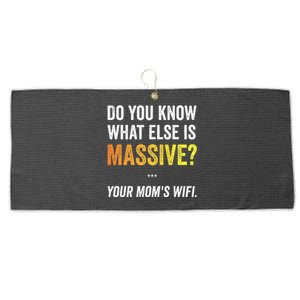 Massive Your Mom’S Wifi Funny Trending Gaming Meme Wifi Large Microfiber Waffle Golf Towel