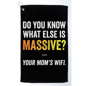 Massive Your Mom’S Wifi Funny Trending Gaming Meme Wifi Platinum Collection Golf Towel