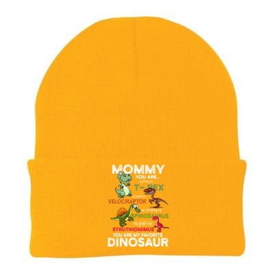 Mommy You're My Favorite Dinosaur You Are As Strong As Dino Gift Knit Cap Winter Beanie