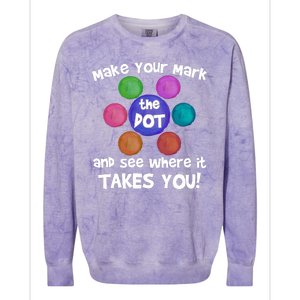 Make Your Mark And See Where It Takes You Dot Day Colorblast Crewneck Sweatshirt