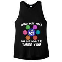 Make Your Mark And See Where It Takes You Dot Day Ladies PosiCharge Tri-Blend Wicking Tank