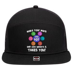 Make Your Mark And See Where It Takes You Dot Day 7 Panel Mesh Trucker Snapback Hat