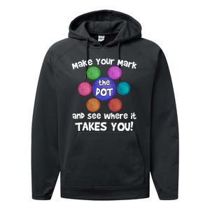 Make Your Mark And See Where It Takes You Dot Day Performance Fleece Hoodie