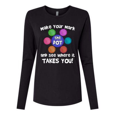 Make Your Mark And See Where It Takes You Dot Day Womens Cotton Relaxed Long Sleeve T-Shirt