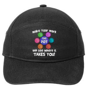 Make Your Mark And See Where It Takes You Dot Day 7-Panel Snapback Hat