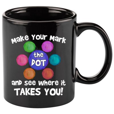 Make Your Mark And See Where It Takes You Dot Day 11oz C Handle Ceramic Mug