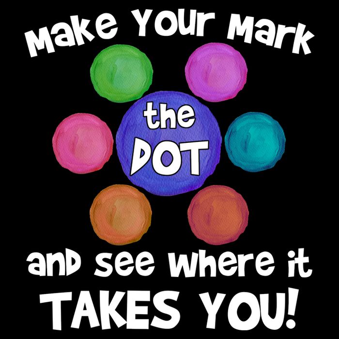 Make Your Mark And See Where It Takes You Dot Day Drawstring Bag
