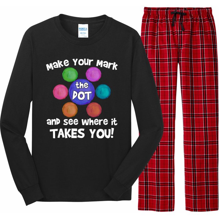 Make Your Mark And See Where It Takes You Dot Day Long Sleeve Pajama Set