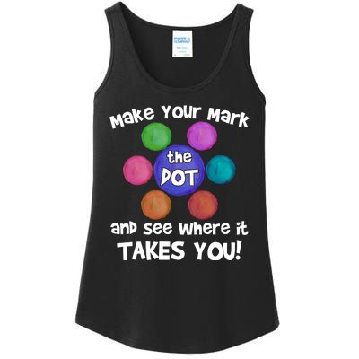 Make Your Mark And See Where It Takes You Dot Day Ladies Essential Tank