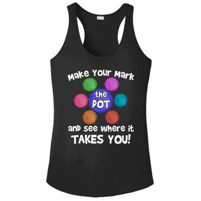 Make Your Mark And See Where It Takes You Dot Day Ladies PosiCharge Competitor Racerback Tank