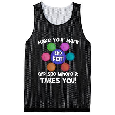 Make Your Mark And See Where It Takes You Dot Day Mesh Reversible Basketball Jersey Tank