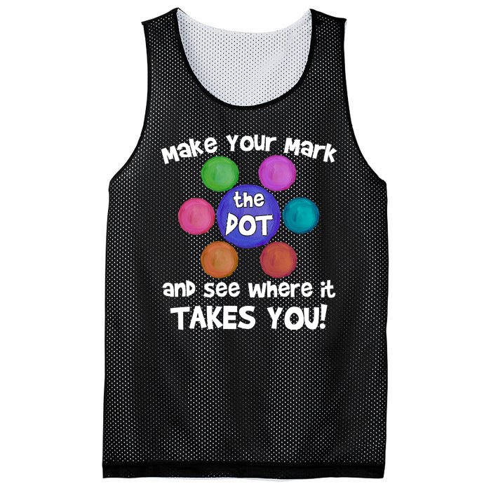 Make Your Mark And See Where It Takes You Dot Day Mesh Reversible Basketball Jersey Tank