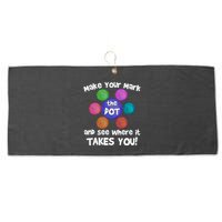 Make Your Mark And See Where It Takes You Dot Day Large Microfiber Waffle Golf Towel