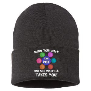 Make Your Mark And See Where It Takes You Dot Day Sustainable Knit Beanie