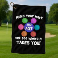 Make Your Mark And See Where It Takes You Dot Day Golf Towel