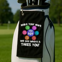 Make Your Mark And See Where It Takes You Dot Day Golf Towel