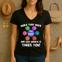 Make Your Mark And See Where It Takes You Dot Day Women's V-Neck T-Shirt