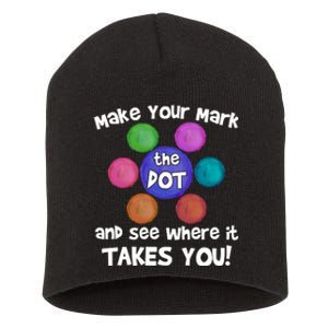 Make Your Mark And See Where It Takes You Dot Day Short Acrylic Beanie