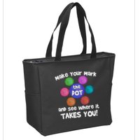 Make Your Mark And See Where It Takes You Dot Day Zip Tote Bag