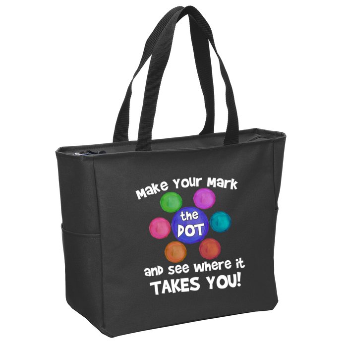 Make Your Mark And See Where It Takes You Dot Day Zip Tote Bag
