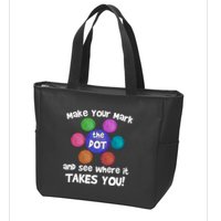 Make Your Mark And See Where It Takes You Dot Day Zip Tote Bag