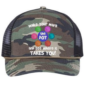 Make Your Mark And See Where It Takes You Dot Day Retro Rope Trucker Hat Cap