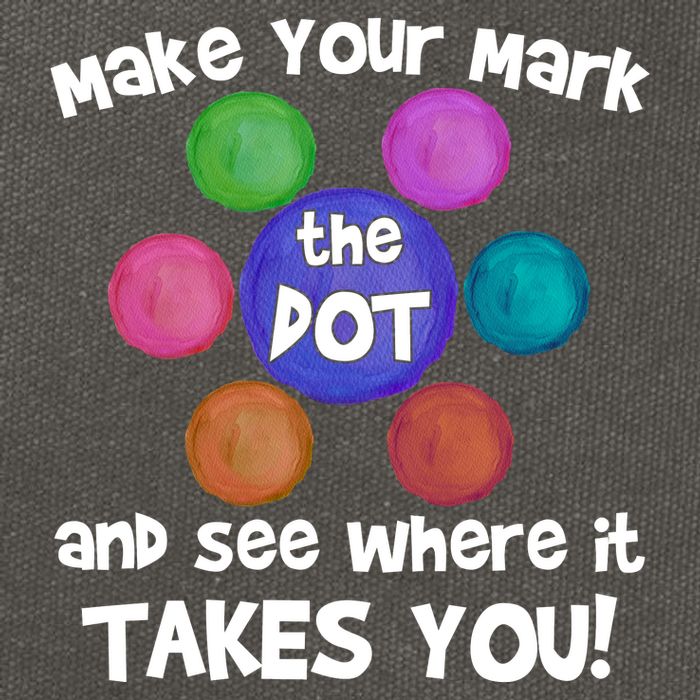 Make Your Mark And See Where It Takes You Dot Day Cotton Canvas Backpack