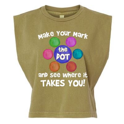 Make Your Mark And See Where It Takes You Dot Day Garment-Dyed Women's Muscle Tee