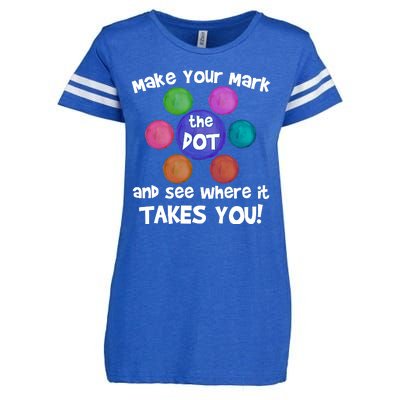 Make Your Mark And See Where It Takes You Dot Day Enza Ladies Jersey Football T-Shirt